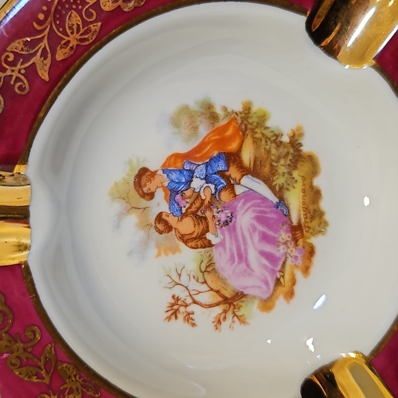 Limoges France Porcelain Boudoir Ashtray - Picture 2 of 4